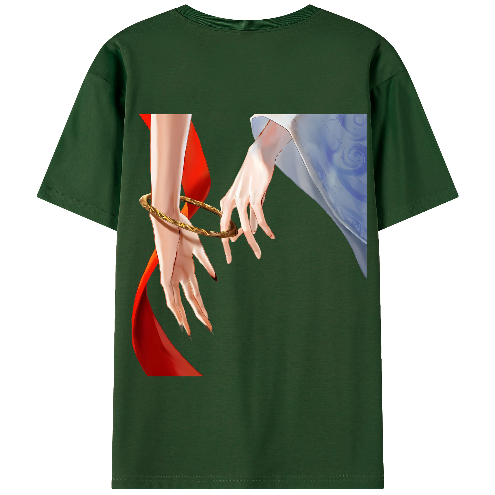 （画像用） Ne Zha 2 ナタ 魔童の大暴れ 綿100％半袖Tシャツ（背面プリント）
